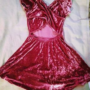 Crushed Velvet Blush Dress